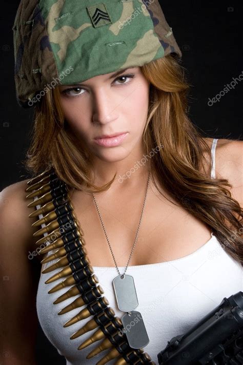 Military Woman Stock Photo Keeweeboy