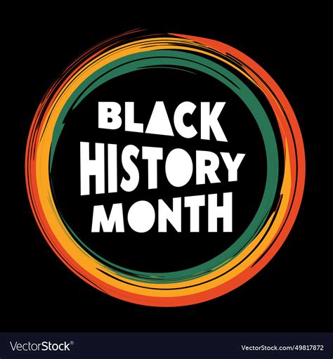 Black History Month Letter Template Design Vector Image