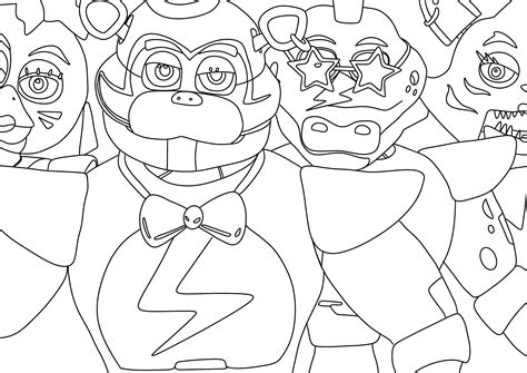 5 X Fnaf Digital Colouring Pages Original Hand Drawn Digital Etsy
