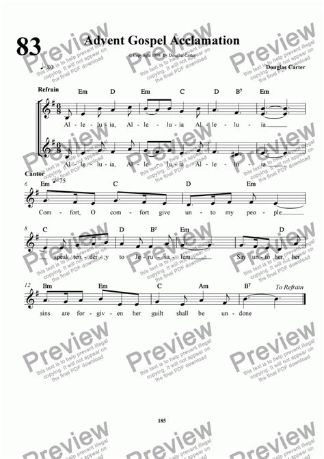 Advent Gospel Acclamation Download Sheet Music Pdf File