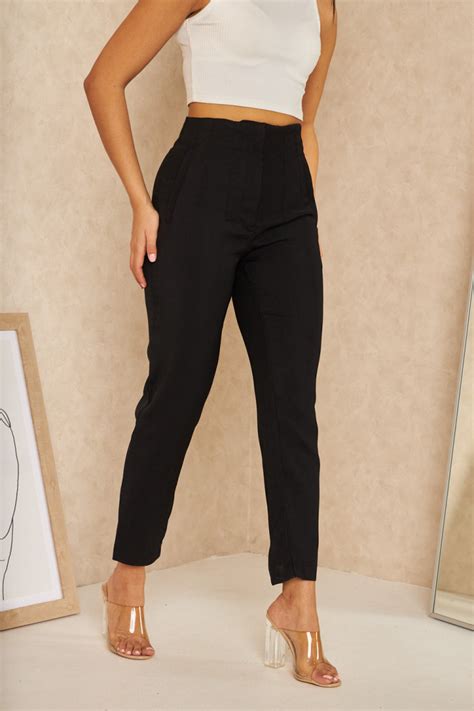 Pantalon Coupe Carotte Noir Brentiny Paris