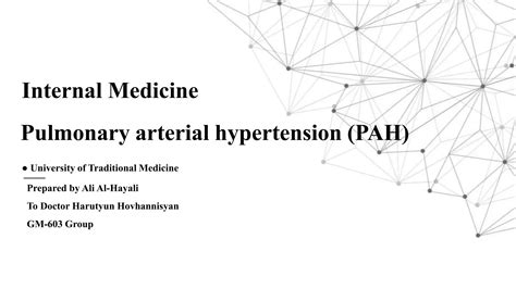 Pulmonary Arterial Hypertension Pah Pptx