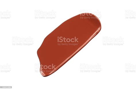 Realistic Brown Color Swatch Isolated For Cosmetic Element Stock Photo