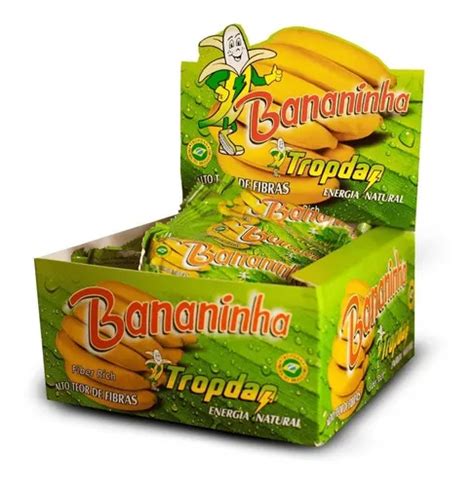 Doce De Banana Tropdan Bananinha Sem Glúten Display 30uni Bananinha