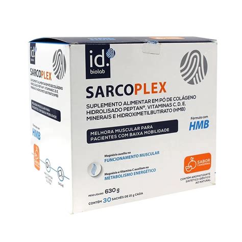 Sarcoplex 30 Sachês Sabor Tangerina Brinde Biolab Submarino