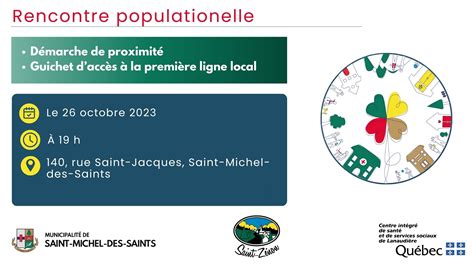 Rencontre populationnelle Municipalité de Saint Zénon