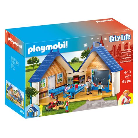 5652 Playmobil City Life Ecole Transportable Playmobil King Jouet