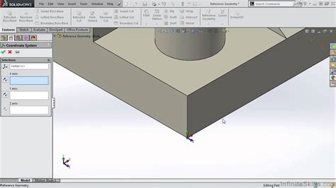 04 Intermediate Solidworks Features 10 Reference Coordinate System Youtube