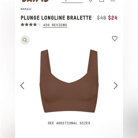 SKIMS Intimates Sleepwear Skims Naked Plunge Longline Bra Poshmark