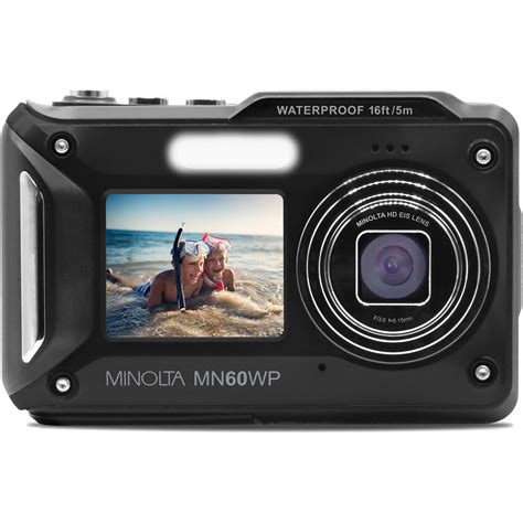 Minolta MN60WP Waterproof Dual Screen Digital Camera MN60WP BK