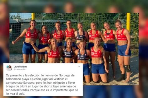 Las redes se suman a la rebelión de la selección noruega de balonmano playa contra el bikini