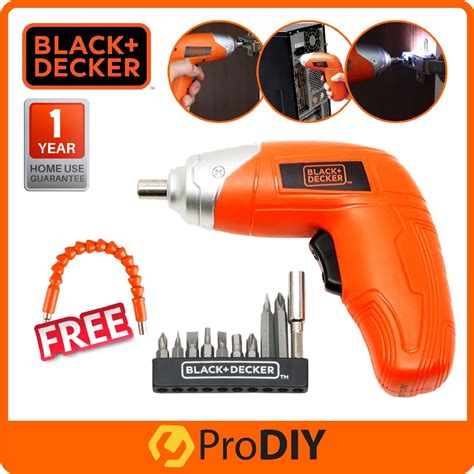 Black Decker Kc Cordless Screwdriver Driver V Ni Cd Foc Single