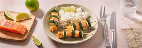 Dkl Brochettes De Saumon Et Courgettes