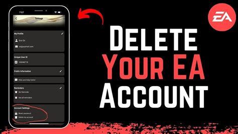 How To Delete Ea Account Youtube