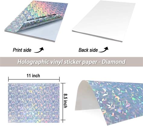 Papel Adhesivo De Vinilo Imprimible Arco Ris Hojas De Papel