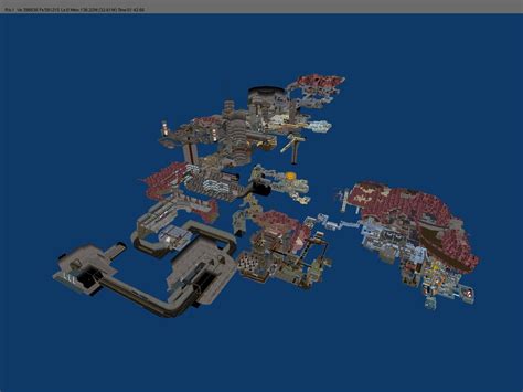 A Render Of The Entire Half Life Map Excluding Xen The Game Begins