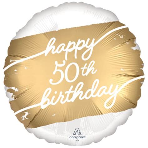 Anagram Foil 45cm 18 Golden Age Happy 50th Birthday Oh My Balloon