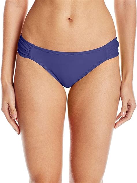 Amazon Jessica Simpson Women S Solid Side Shirred Hipster Bikini