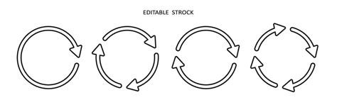 Satz Von Kreispfeil Vektorsymbolen Recycling Symbol Kreisf Rmige