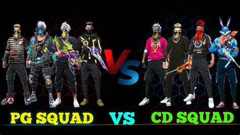 Free Fire Costume Changes With Pg Squad Vs Cd Squad Open Challenge Vs