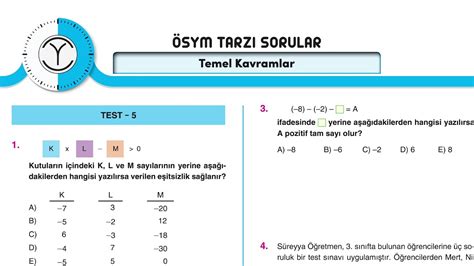 Orİjİnal Tyt Matematİk Temel Kavramlar Test 5 Soru ÇÖzÜmÜ Ve Konu