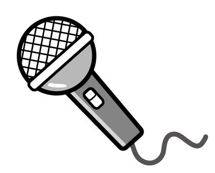 Classic Microphone With Stand Cut Files For Cricut Clip Art