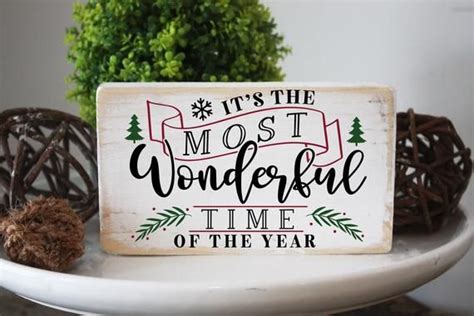 It S The Most Wonderful Time Of The Year Sign Rustic Etsy