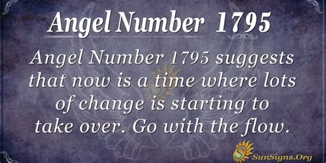 Angel Number 1795 Meaning Make Changes In Your Life Sunsignsorg