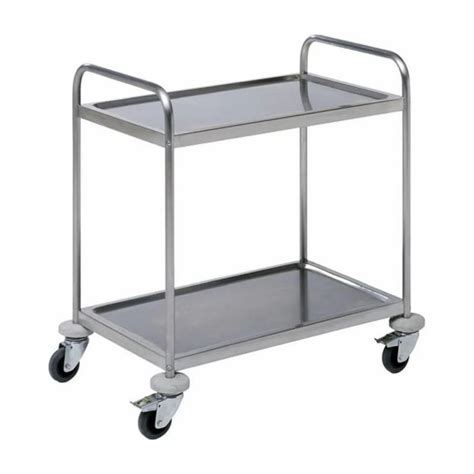 2 Shelves Stainless Steel Industrial Trolley At Rs 8500 In Bhiwadi ID