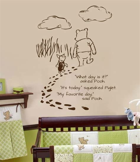 Classic pooh wall decal Foot prints by wildgreenrose on Etsy