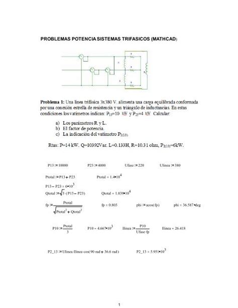 Ejercicios Resueltos Medición de Potencia en Sistemas Trifásicos