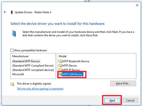 MTP USB Device Driver for Windows [Fix MTP USB Device Failed]