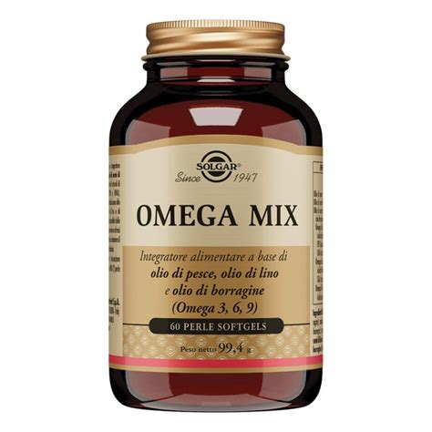 Solgar Omega Mix 60 Perle Softgels Integratore Di Omega 3 Omega 6