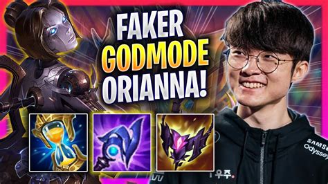 FAKER LITERALLY GOD MODE WITH ORIANNA T1 Faker Plays Orianna MID Vs