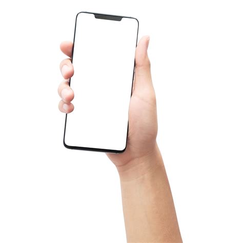 Hand Holding Smartphone With Screen Mockup Png