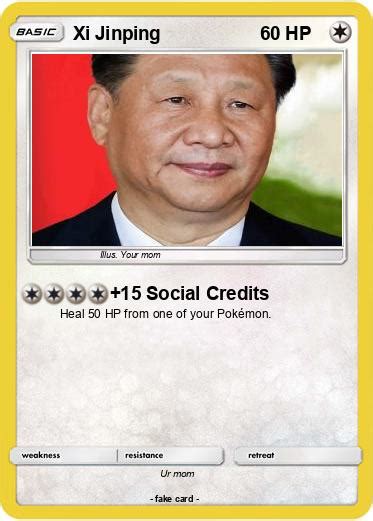 Pokémon Xi Jinping 8 8 15 Social Credits My Pokemon Card