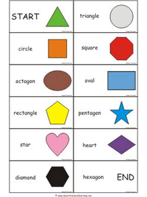 2D Shapes Games And Flashcards Shape Dominoes EBook PDF Etsy