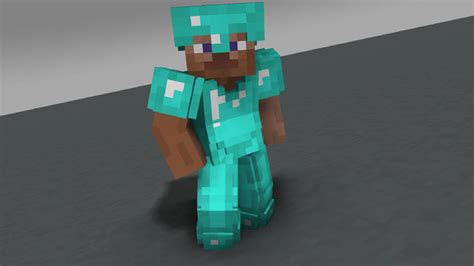 Download Free Minecraft Steve Diamond Armor Wallpaper