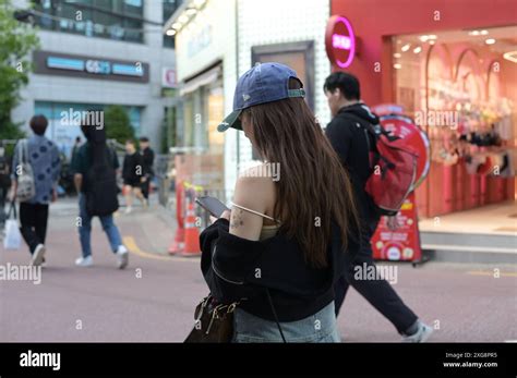Seoul Street Photography Stock Photo Alamy