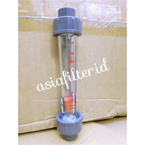 Jual FLOWMETER AIR 250 LITER PER JAM ROTAMETER WATER FLOW PIPA INLINE