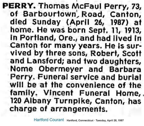 Thomas Mcfaul Perry Find A Grave Reminne