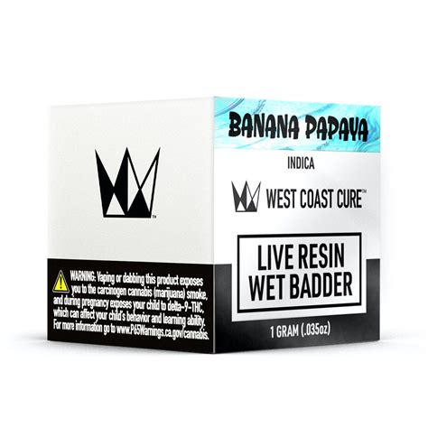 West Coast Cure Banana Papaya Live Resin Wet Badder Weedmaps