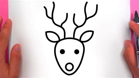 HOW To DRAW A SIMPLE REINDEER Cum Se Deseneaza Un REN Usor YouTube