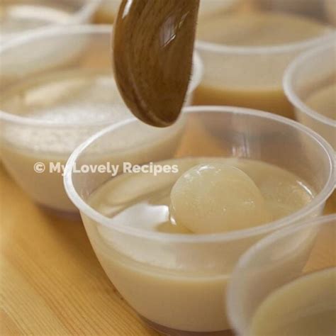 Longan Soymilk Pudding My Lovely Recipes