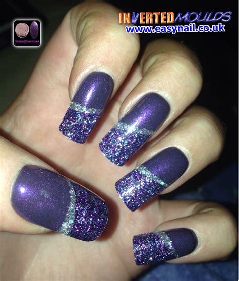 Nice Deep Purple Acrylic With Silver And Multi Glitter Created By