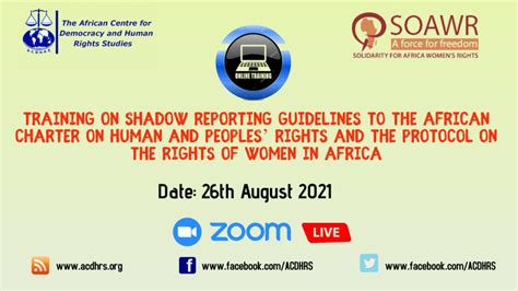 Press Release Training On Shadow Reporting Guidelines On The Protocol