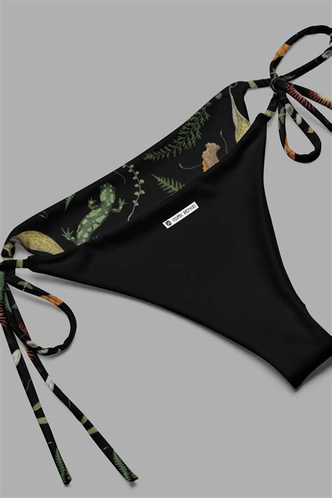 Werewood Print Recycled String Bikini Bottoms Cosmic Drifters