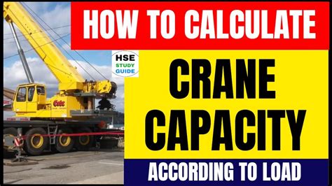 How To Calculate Crane Capacity According To Load Hsestudyguide YouTube