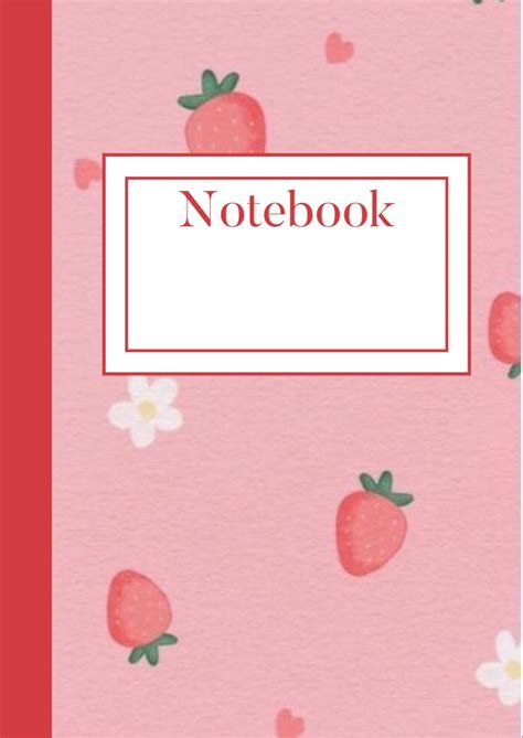 Cute Strawberry Notebook Cover