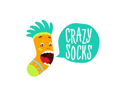 Crazy Socks Crazy Socks Socks Identity Design Logo